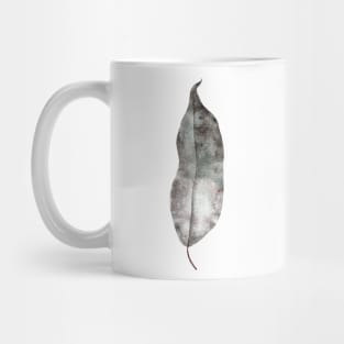 Handpainted watercolor dry tree leaf with spots Mug